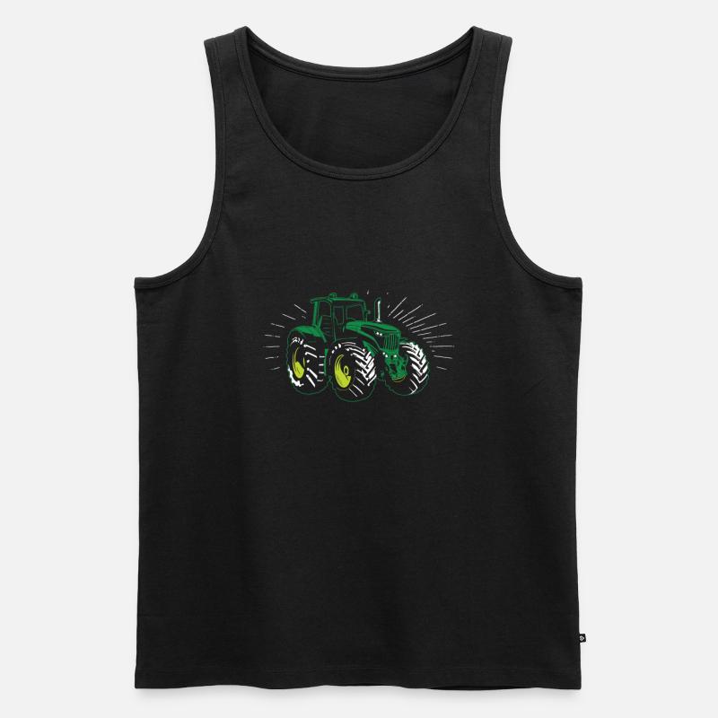 Traktor - Männer Premium Bio Tank Top - Schwarz