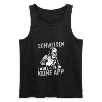 Schweißen Schweißer Schweissen - Männer Premium Bio Tank Top - Schwarz - Vorne - Michal (187cm)