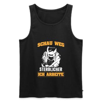 Schweißer Schweißen - Männer Premium Bio Tank Top - Schwarz - Vorne - AI Model Male 178 light (178cm)