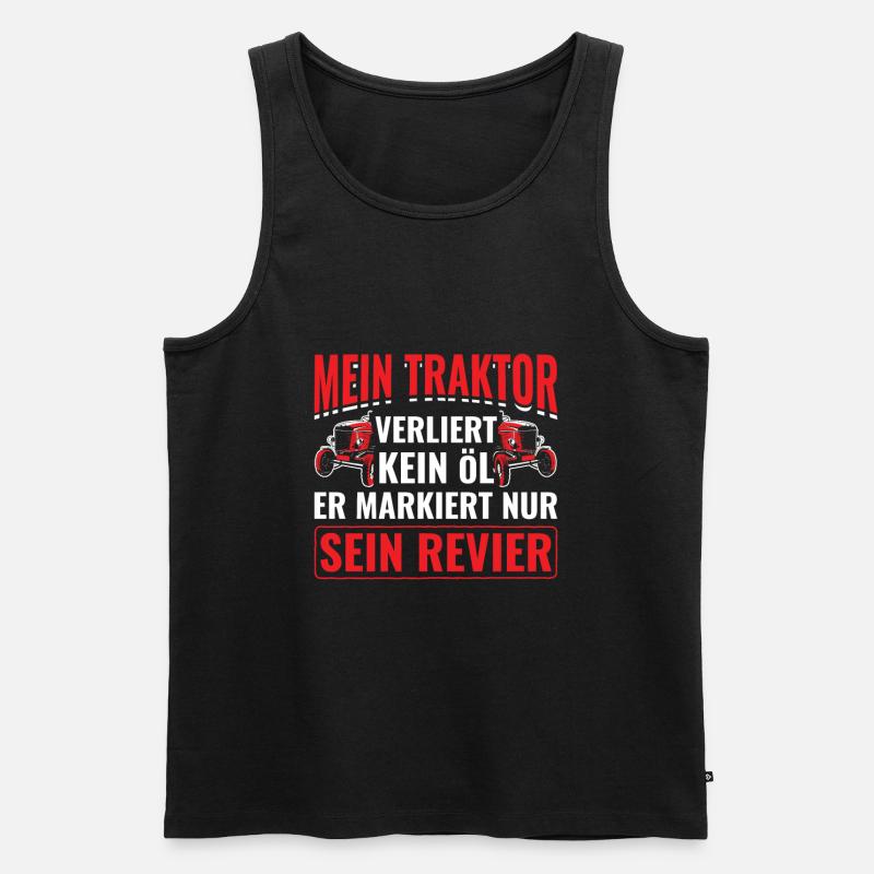 Traktor Bauer Landwirtschaft - Männer Premium Bio Tank Top - Schwarz