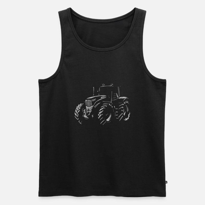 Traktor - Männer Premium Bio Tank Top - Schwarz