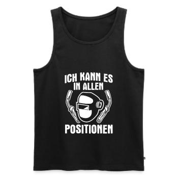 Schweißen Schweißer Schweissen - Männer Premium Bio Tank Top - Schwarz - Vorne - Michal (187cm)