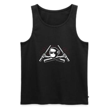 Welder - Men's Premium Organic Tank Top - black - Front - Michal (187cm)