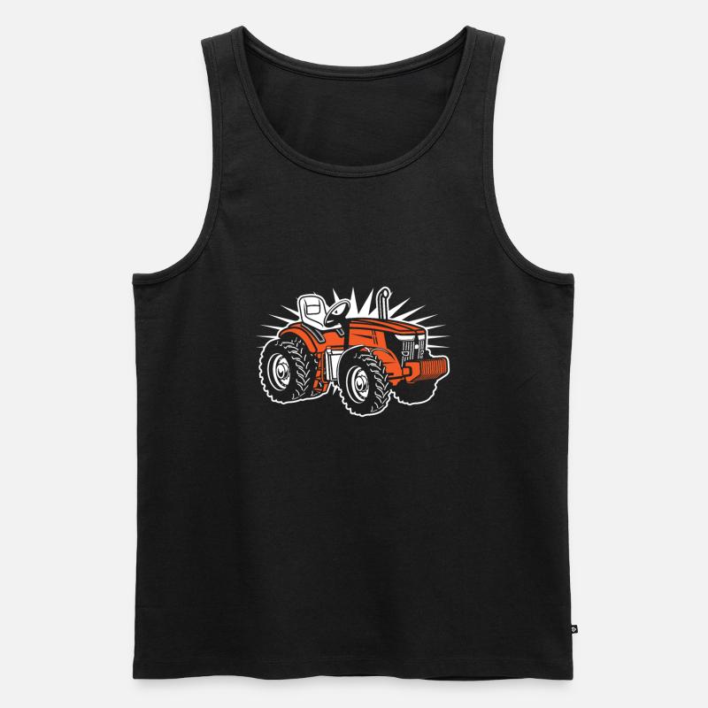 Traktor - Männer Premium Bio Tank Top - Schwarz