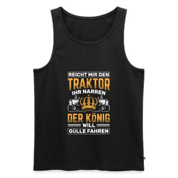 Traktor Landwirtschaft Bauer - Männer Premium Bio Tank Top - Schwarz - Vorne - Michal (187cm)