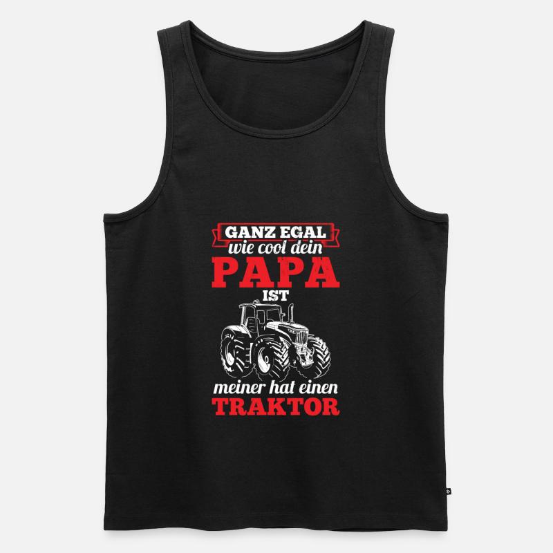 Landwirtschaft Traktor Bauer - Männer Premium Bio Tank Top - Schwarz