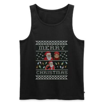 Weihnachten Weihnachten Weihnachten Weihnachten - Männer Premium Bio Tank Top - Schwarz - Vorne - Michal (187cm)