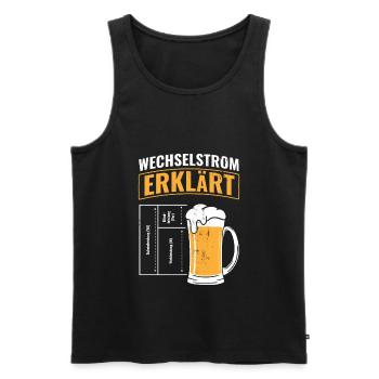 Strom Elektrotechnik Elektriker - Männer Premium Bio Tank Top - Schwarz - Vorne - AI Model Male 178 light (178cm)