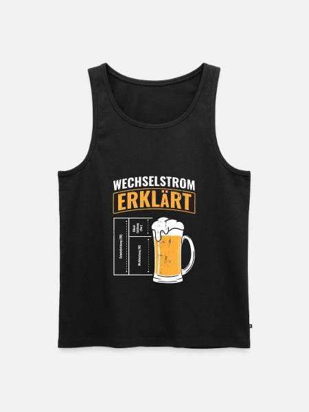Strom Elektrotechnik Elektriker - Männer Premium Bio Tank Top - Schwarz