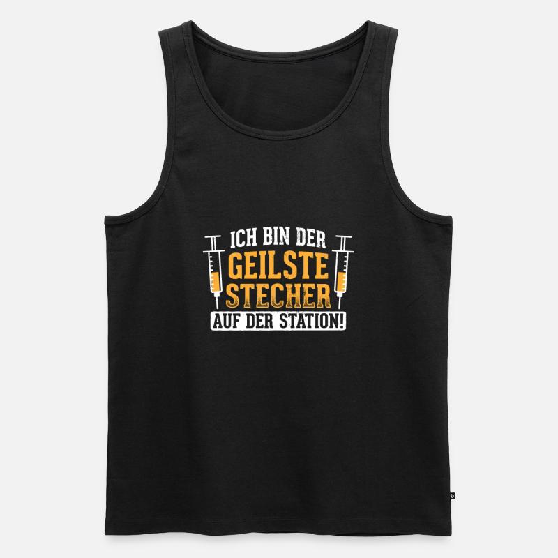 Krankenschwester Krankenhaus Krankenpfleger - Männer Premium Bio Tank Top - Schwarz