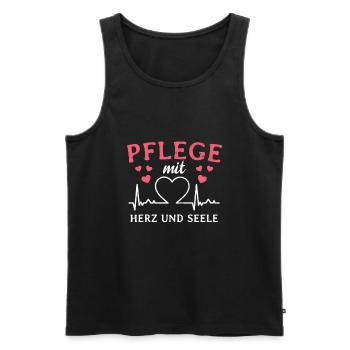 Krankenhaus Krankenpfleger Krankenschwester - Männer Premium Bio Tank Top - Schwarz - Vorne - Michal (187cm)