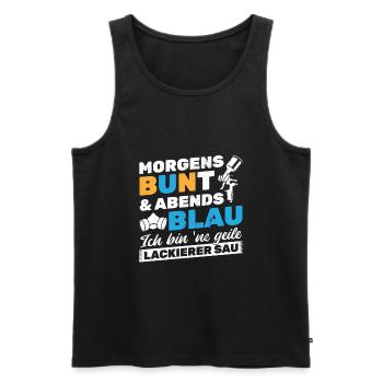 Lackierer - Männer Premium Bio Tank Top - Schwarz - Vorne - Michal (187cm)