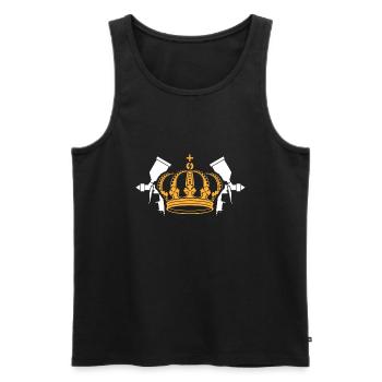 Lackierer - Männer Premium Bio Tank Top - Schwarz - Vorne - AI Model Male 178 light (178cm)