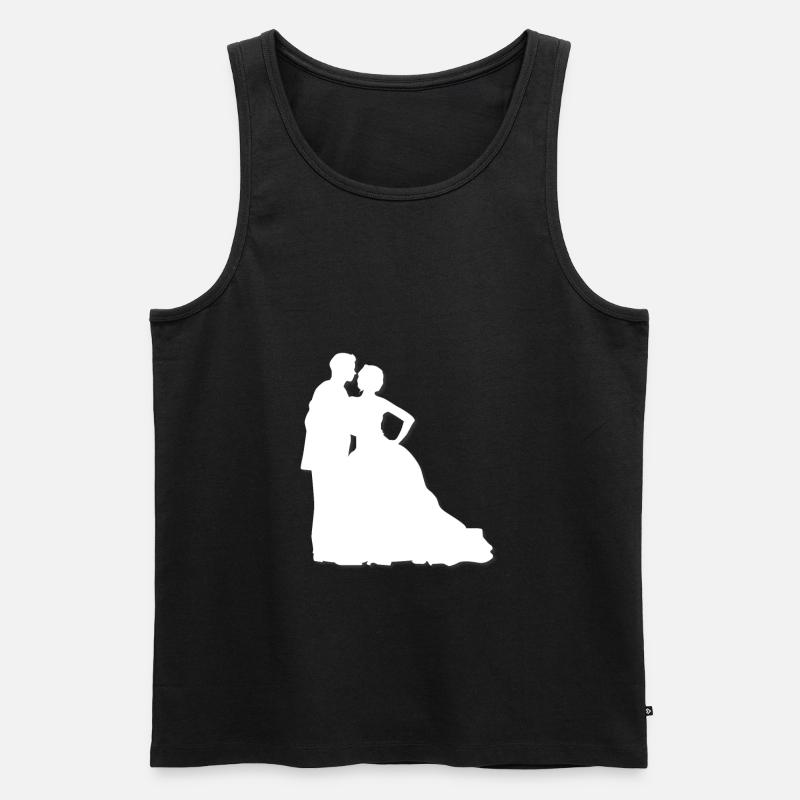 Hochzeit - Männer Premium Bio Tank Top - Schwarz