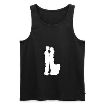 Hochzeit - Männer Premium Bio Tank Top - Schwarz - Vorne - Michal (187cm)