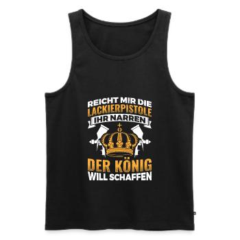 Geschenkidee Beruf Lackierer - Männer Premium Bio Tank Top - Schwarz - Vorne - Michal (187cm)