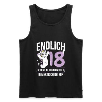 18. Geburtstag 18. Geburtstag - Männer Premium Bio Tank Top - Schwarz - Vorne - Michal (187cm)