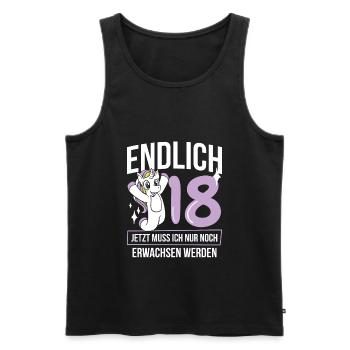 Geburtstag 18. Geburtstag 18. - Männer Premium Bio Tank Top - Schwarz - Vorne - Michal (187cm)