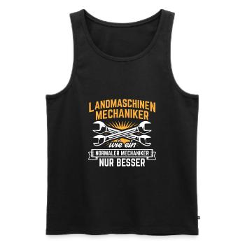 Landmaschinenmechaniker Landmaschinen Mechaniker - Männer Premium Bio Tank Top - Schwarz - Vorne - Michal (187cm)