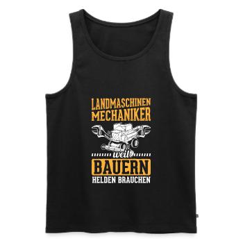 Mechaniker Landmaschinenmechaniker Landmaschinen - Männer Premium Bio Tank Top - Schwarz - Vorne - Michal (187cm)