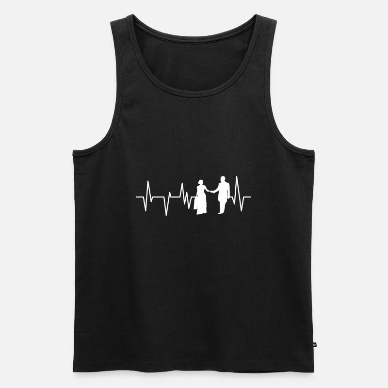 Hochzeit - Männer Premium Bio Tank Top - Schwarz