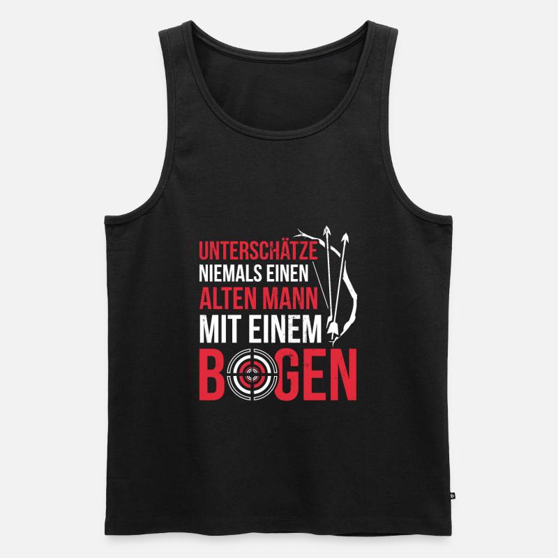 Bogenschießen Bogen - Männer Premium Bio Tank Top - Schwarz