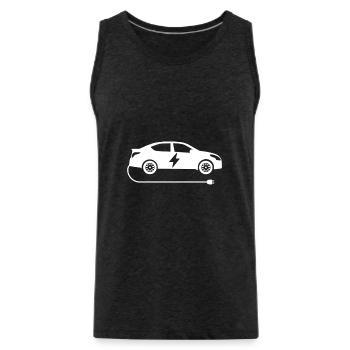 Electric car - Men's Premium Organic Tank Top - charcoal grey - Front - Alexander (188cm)