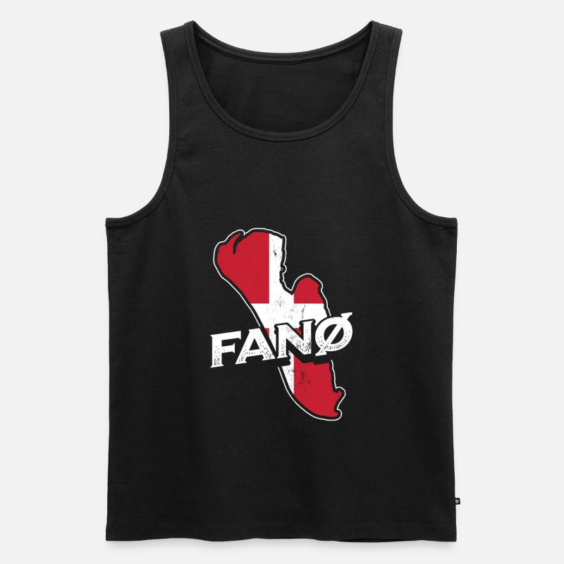 Fanö Fanø - Männer Premium Bio Tank Top - Schwarz