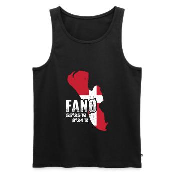 Dänemark Fanö Fanø - Männer Premium Bio Tank Top - Schwarz - Vorne - Michal (187cm)
