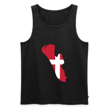 Fanö - Männer Premium Bio Tank Top - Schwarz - Vorne - Michal (187cm)