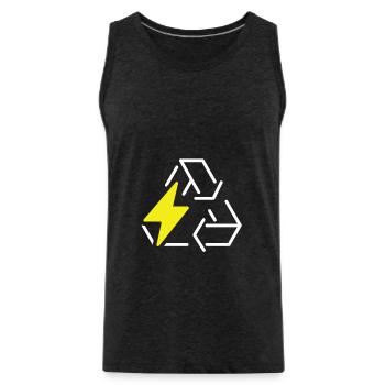electric car - Men's Premium Organic Tank Top - charcoal grey - Front - Alexander (188cm)