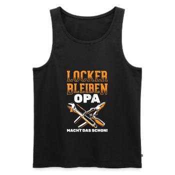 Handwerk Heimwerker Handwerker - Männer Premium Bio Tank Top - Schwarz - Vorne - Michal (187cm)