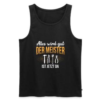 Handwerker Handwerk - Männer Premium Bio Tank Top - Schwarz - Vorne - AI Model Male 178 light (178cm)