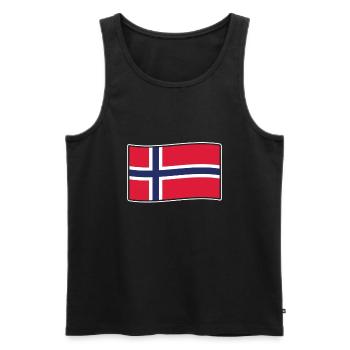 Norway - Men's Premium Organic Tank Top - black - Front - Michal (187cm)