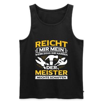 Handwerker Handwerk - Männer Premium Bio Tank Top - Schwarz - Vorne - AI Model Male 178 light (178cm)