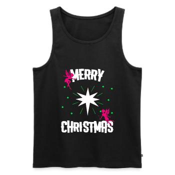 Weihnachten Weihnachten Weihnachten Weihnachten Weihnachten - Männer Premium Bio Tank Top - Schwarz - Vorne - AI Model Male 178 light (178cm)