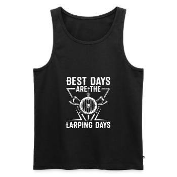LARP | Larping Mittelalter Ritter Hobby Geschenk - Männer Premium Bio Tank Top - Schwarz - Vorne - AI Model Male 178 light (178cm)