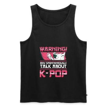 K-Pop - Männer Premium Bio Tank Top - Schwarz - Vorne - AI Model Male 178 light (178cm)