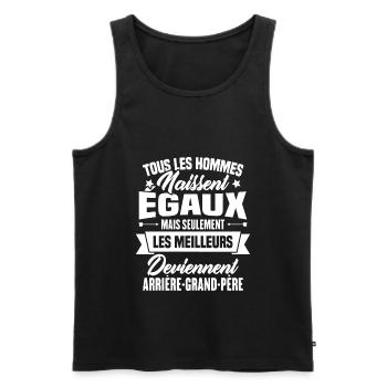 Les meilleurs hommes deviennent Arrière grand-père - Débardeur bio Premium Homme - noir - Devant - Michal (187cm)
