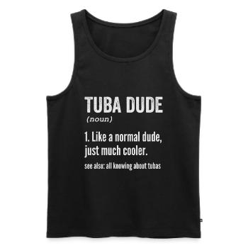 Tuba Player Brass Band Instrument Tuba Definition - Männer Premium Bio Tank Top - Schwarz - Vorne - Michal (187cm)