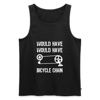 Would Have Bicycle Chain DEnglish Funny Gift - Men's Premium Organic Tank Top - black - Front - AI Model Male 178 light (178cm)