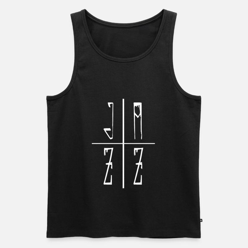 Jazz - Männer Premium Bio Tank Top - Schwarz