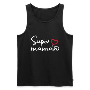 Super maman - Débardeur bio Premium Homme - noir - Devant - Michal (187cm)