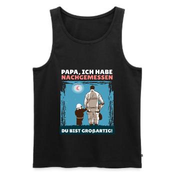 Feuerwehr Feuerwehrmann Vater Geschenk Sohn - Männer Premium Bio Tank Top - Schwarz - Vorne - Michal (187cm)