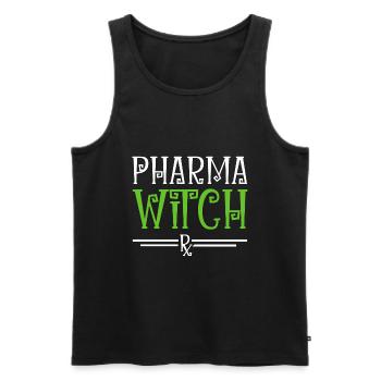 Apotheke Halloween | Pharma Witch - Männer Premium Bio Tank Top - Schwarz - Vorne - AI Model Male 178 light (178cm)
