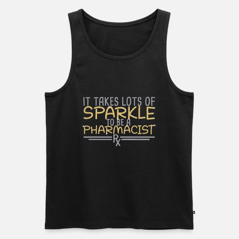 Apotheker Sparkle - Männer Premium Bio Tank Top - Schwarz