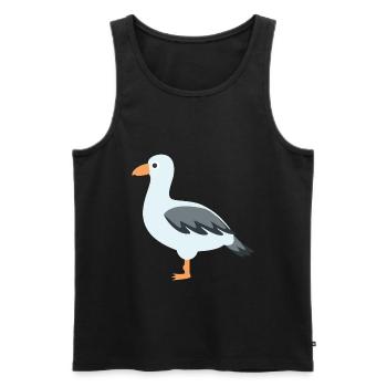 gull - Men's Premium Organic Tank Top - black - Front - AI Model Male 178 light (178cm)