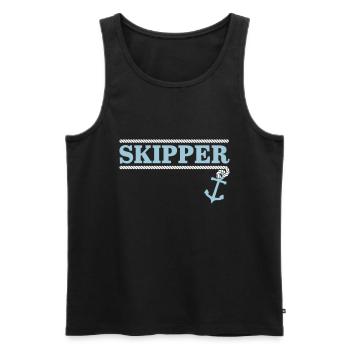 skipper - Men's Premium Organic Tank Top - black - Front - AI Model Male 178 light (178cm)