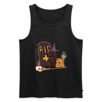 Süße und gruselige Havana Halloween Katze - Männer Premium Bio Tank Top - Schwarz - Vorne - Michal (187cm)