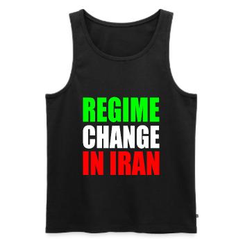 Regime change in iran - Männer Premium Bio Tank Top - Schwarz - Vorne - AI Model Male 178 light (178cm)